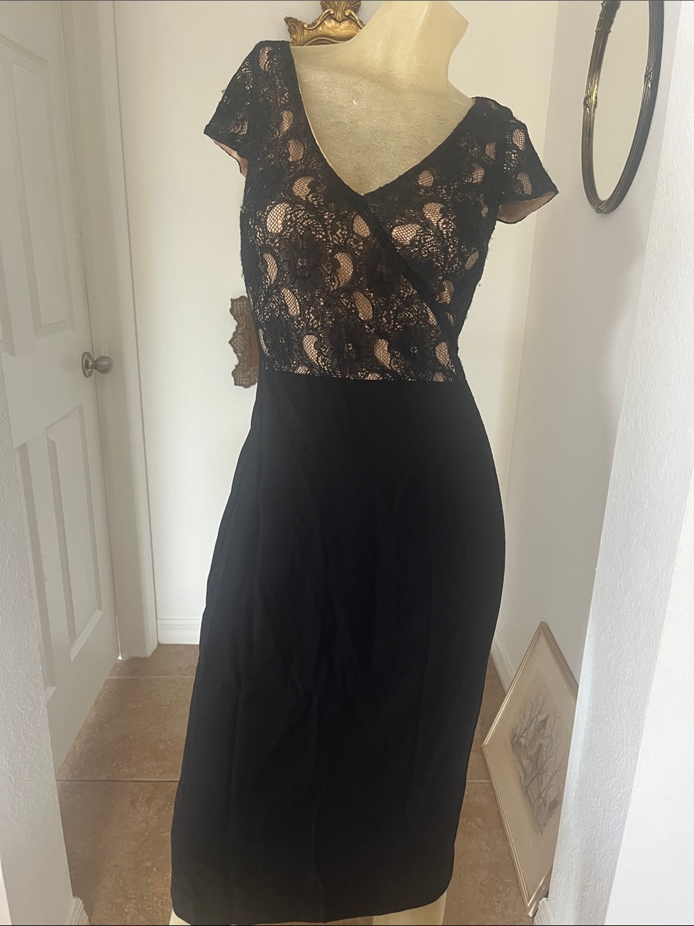 Stunning Dress the Population Black Lacy Dress